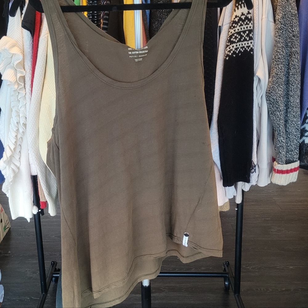NWT One Teaspoon $61 USD Daddy O Singlet Sz Regular Petite in Khaki